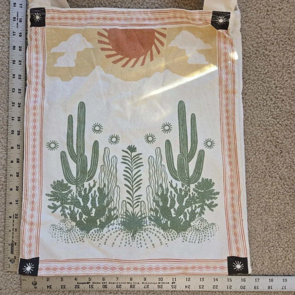 NWT Cotton Cactus Saguaro Desert SunTote Bag - Picture 2 of 6
